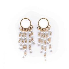 Cascading Pearl Dangle Earrings