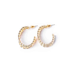 Braided Chain Triple Layered Open Hoops