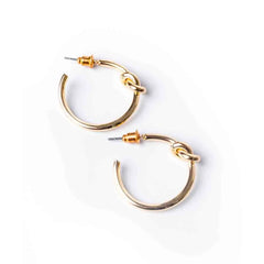 Classic Knot Shaped Hoop Earrings