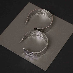 Textured Molten Hoop Earrings