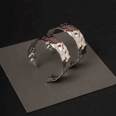 Textured Molten Hoop Earrings