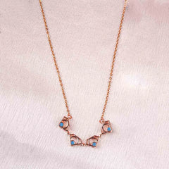 Rose Gold Floral Magnetic Pendant Necklace