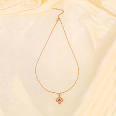 Rose Gold Floral Spinning Necklace