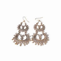 Antique Gold Chandbali Earrings