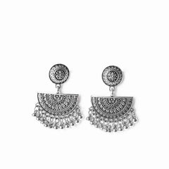Intricate Antique Semi Circle Dangle Earrings