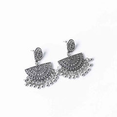 Intricate Antique Semi Circle Dangle Earrings