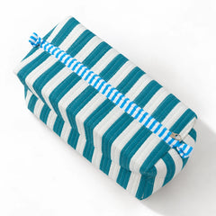 Blue and White Striped Single Pouch