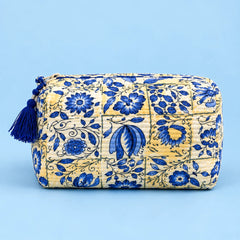 Blue Floral Pouch Set