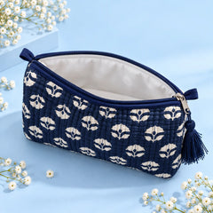 Classic Blue & White Floral Pouch Set