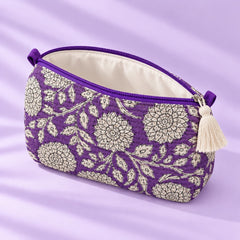 Lavender Blossom Floral Pouch Set