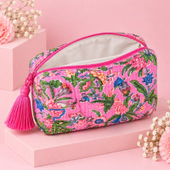 Blush Garden Floral Pouch Set