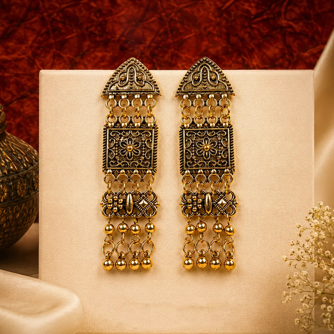 Antique Intricate Geometric Earrings