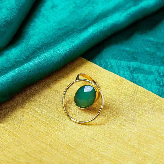 Brass Orbit Halo Ring