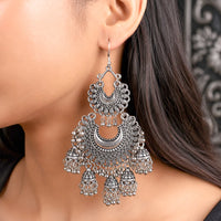 Chandbali Oxidised Jhumka