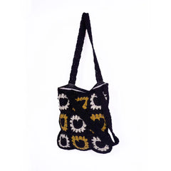 Crochet Knitted Heart Shoulder Bag