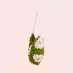 Olive Floral Small Crochet Hand Bag