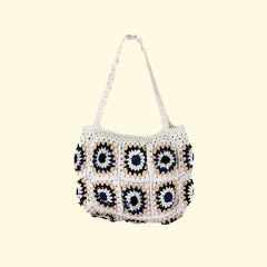 Crochet White n Black Shoulder Bag