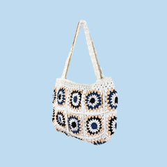 Crochet White n Black Shoulder Bag
