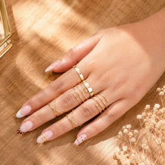 Pack of 6 Golden Orbit Rings Combo