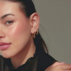 Set of 5 Golden And Chunky Small Hoops Combo