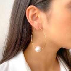 Set of 6 Western Golden Pearly Hoops And Studs Combo