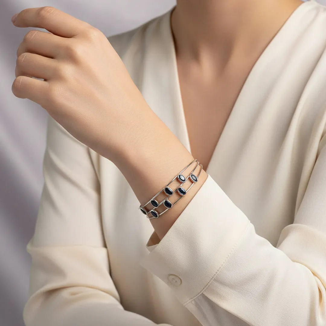 Layered Open Cuff Bracelet