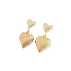 Glazy Heart Dangle Earrings