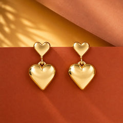 Glazy Heart Dangle Earrings