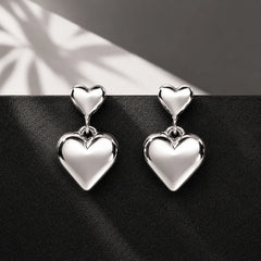 Glazy Heart Dangle Earrings