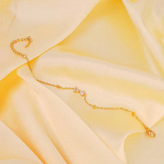 Dainty Bow Satellite Bracelet - 18K Gold Plated