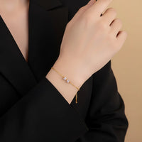 Dainty Bow Satellite Bracelet - 18K Gold Plated