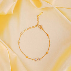 Dainty Bow Satellite Bracelet - 18K Gold Plated