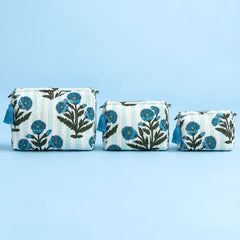 Blue Garden Pouch Set