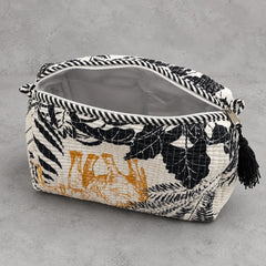 Black N White Palm 3 Layered Pouches