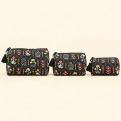 Midnight Bloom Pouch Trio