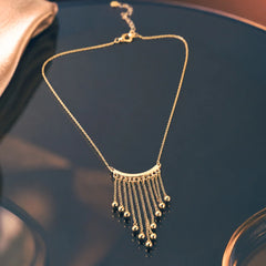 Unique Chain Tassel Necklace - 18K Gold Plated