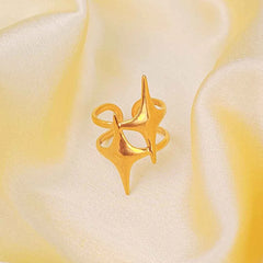 Golden Sparkle Stellar Ring - 18K Gold Plated