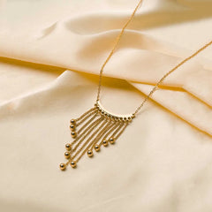 Unique Chain Tassel Necklace - 18K Gold Plated