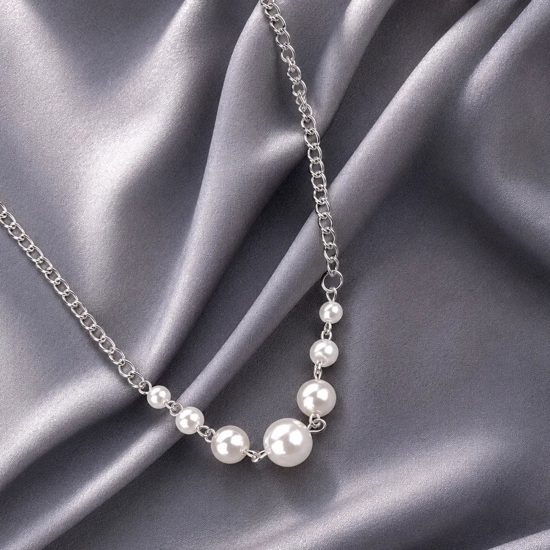 Moonlight Silver Pearl Necklace