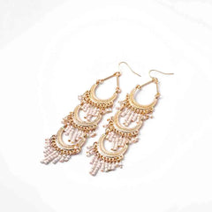 Beaded Long Dangle Earrings
