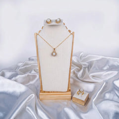 Pearl Halo Jewelry Set