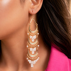 Beaded Long Dangle Earrings