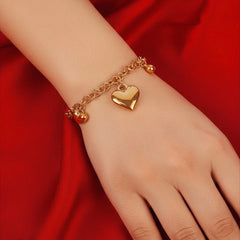 Golden Heart Chain Bracelet