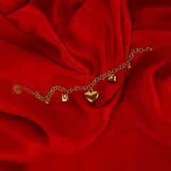 Golden Heart Chain Bracelet