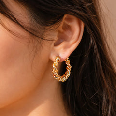 Textured Hoop Earrings