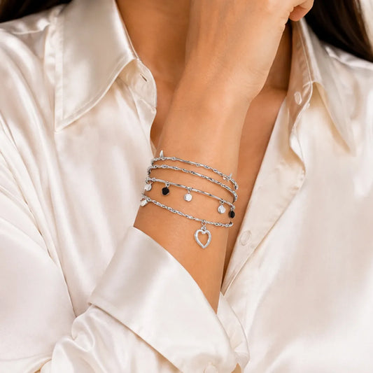 Heart Charm Bangles