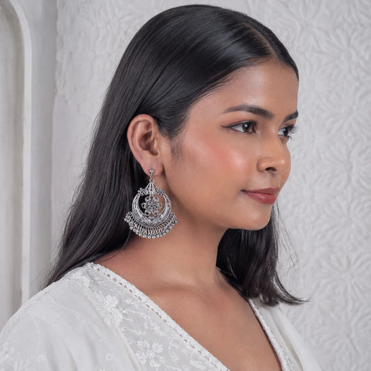 Floral Arch Jhumka Earrings