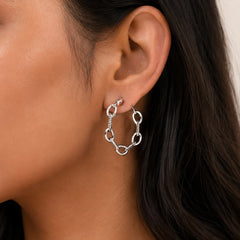 Jazz Chain Hoop Earrings