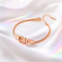 Rose Gold Belt Buckle Bracelet