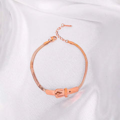 Rose Gold Belt Buckle Bracelet